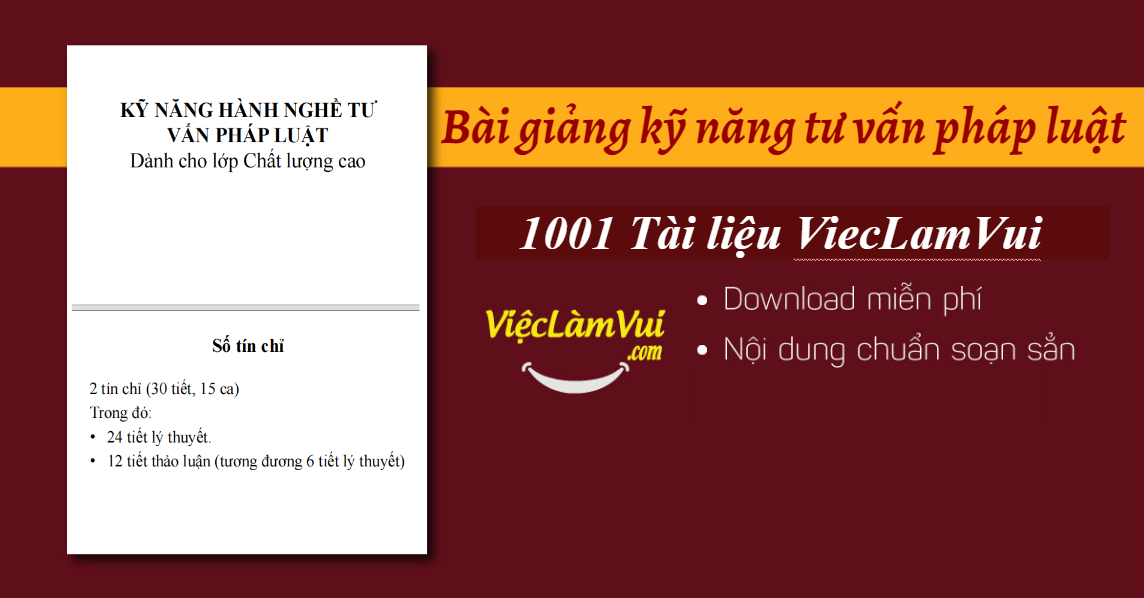 Slide bài giảng kỹ năng tư vấn pháp luật