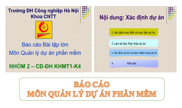 Báo cáo môn quản lý dự án phần mềm PPT, PDF