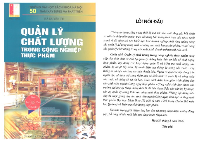 Giáo trình quản lý chất lượng thực phẩm PDF