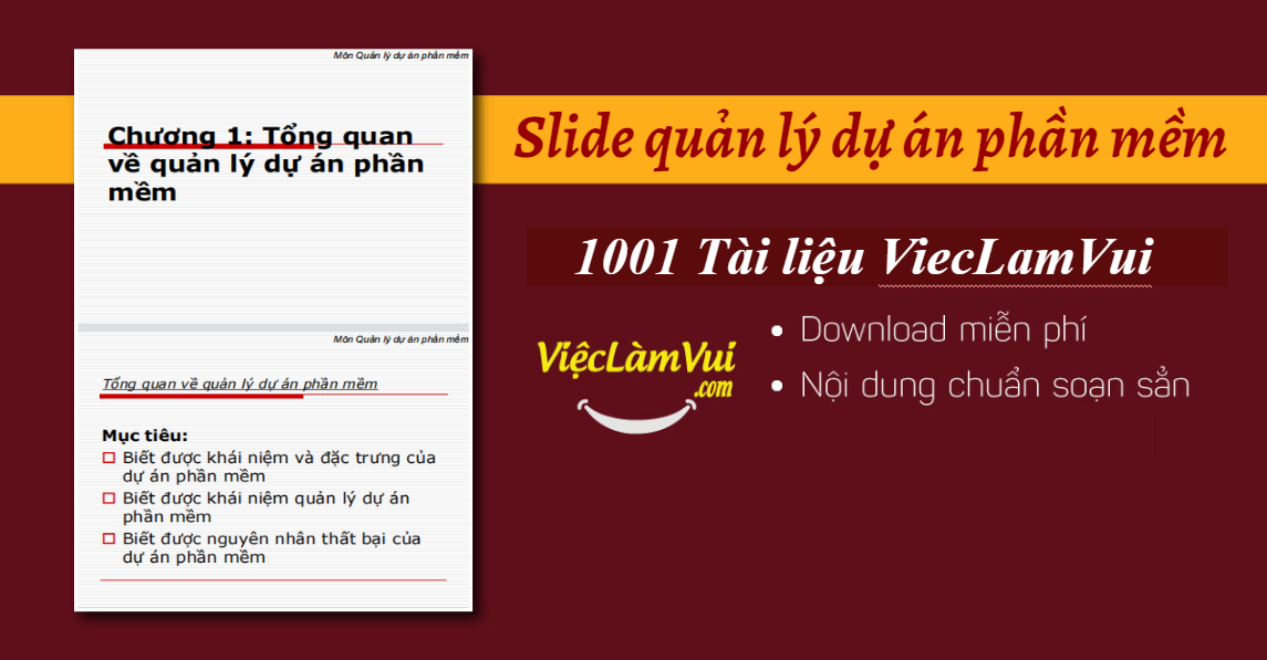 Slide quản lý dự án phần mềm