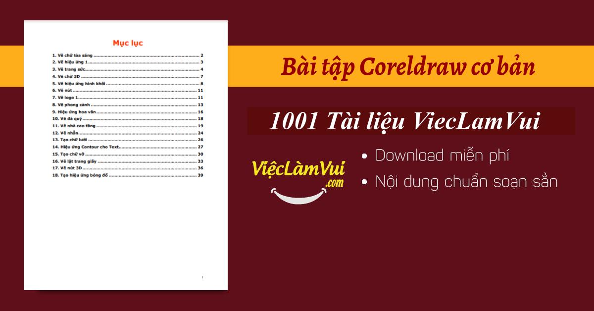 Bài tập Coreldraw cơ bản