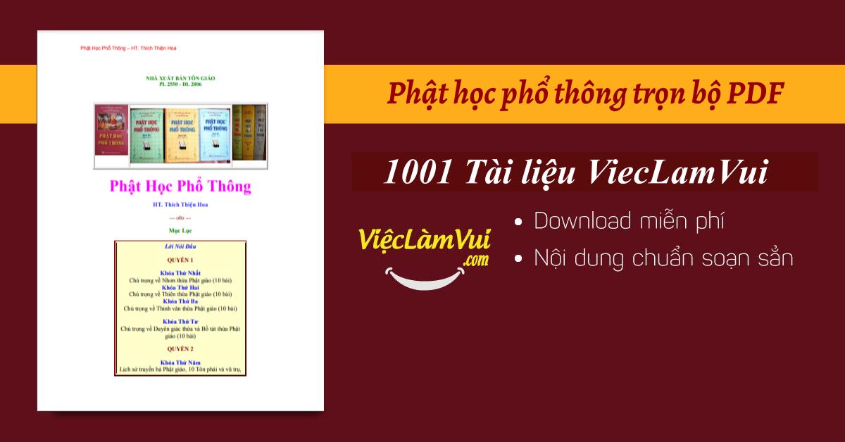 Phật học phổ thông trọn bộ PDF