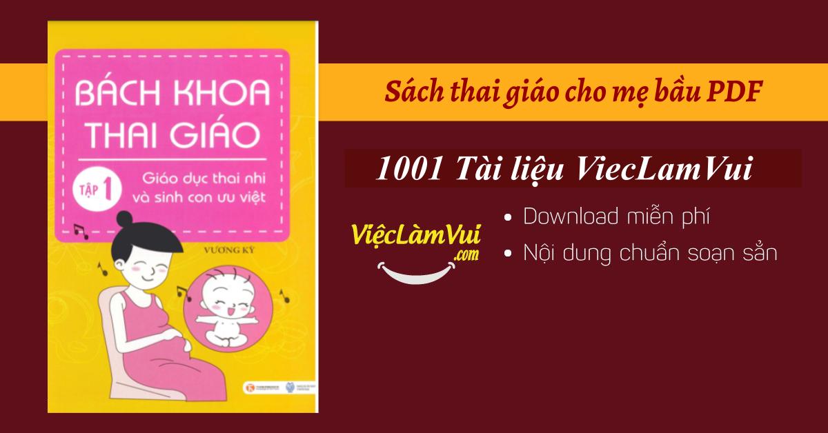 Sách thai giáo cho mẹ bầu PDF