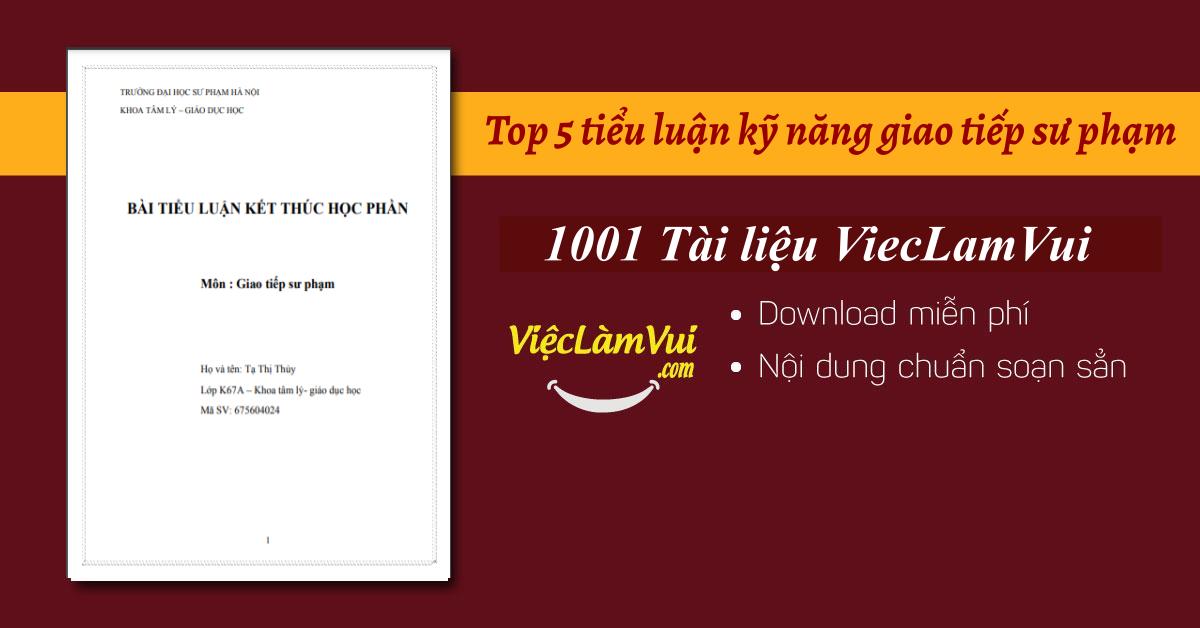 Top 5 tiểu luận kỹ năng giao tiếp sư phạm