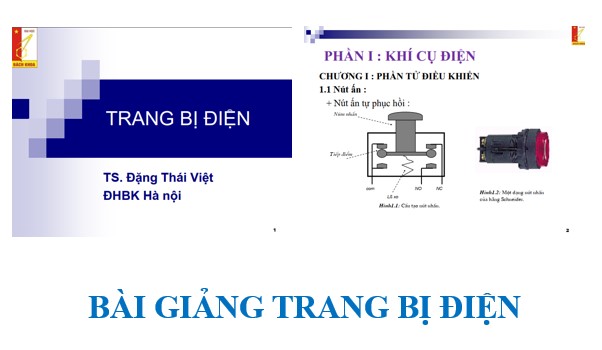 Bài giảng trang bị điện PPT, PDF