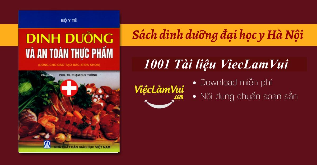 Sách dinh dưỡng đại học y Hà Nội - ViecLamVui