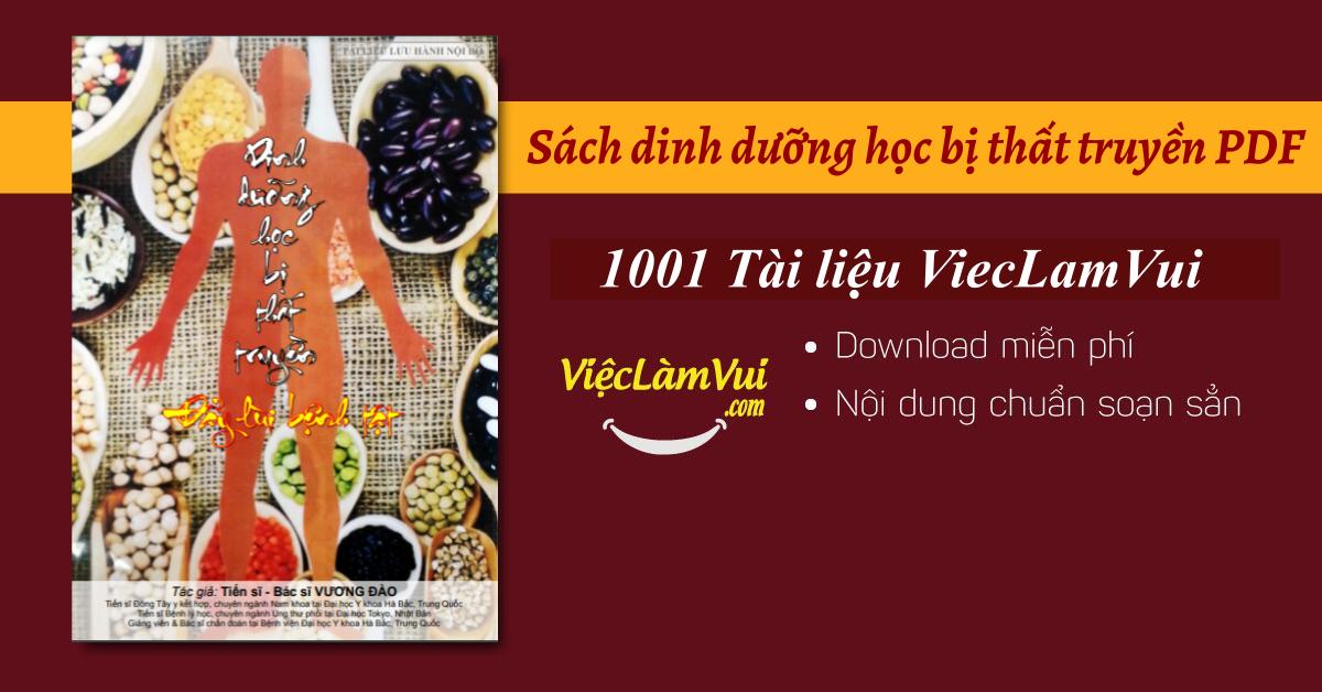 Sách dinh dưỡng học bị thất truyền PDF