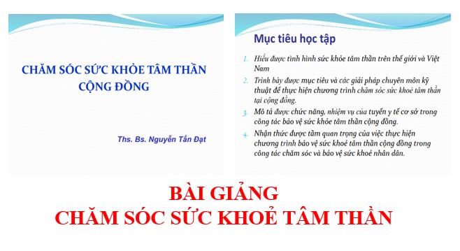 Bài giảng chăm sóc sức khỏe tâm thần PPT, PDF