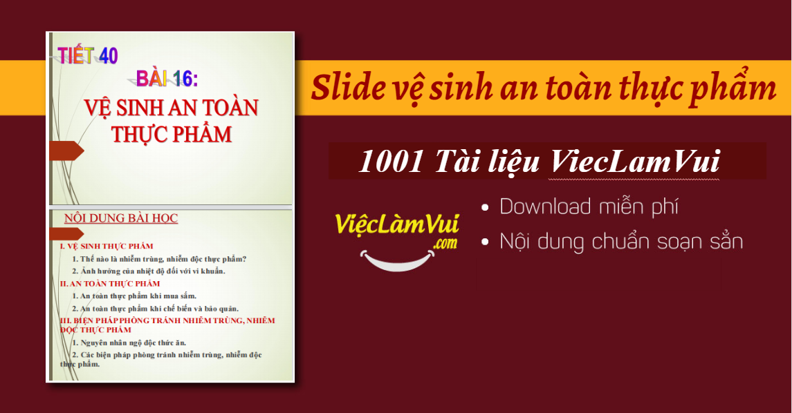 Slide vệ sinh an toàn thực phẩm