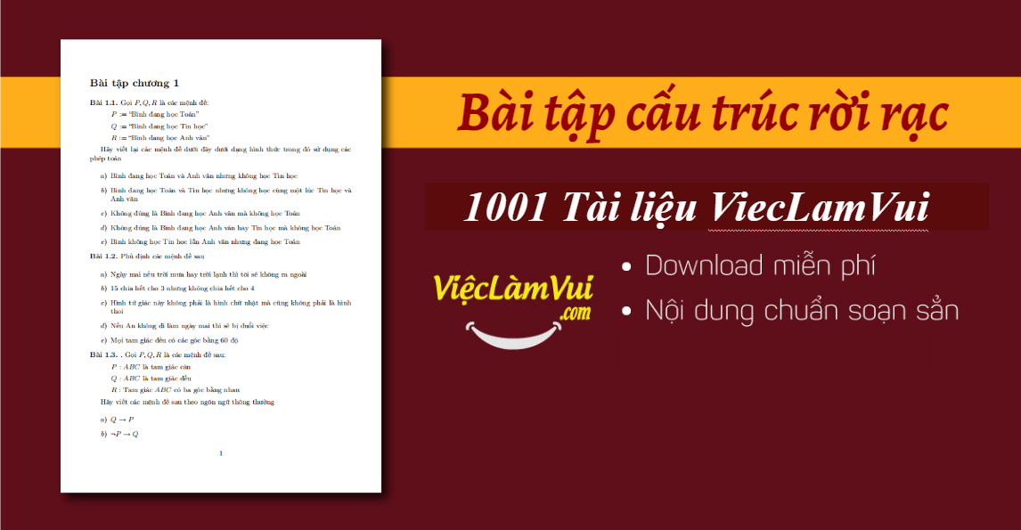 Bài tập cấu trúc rời rạc