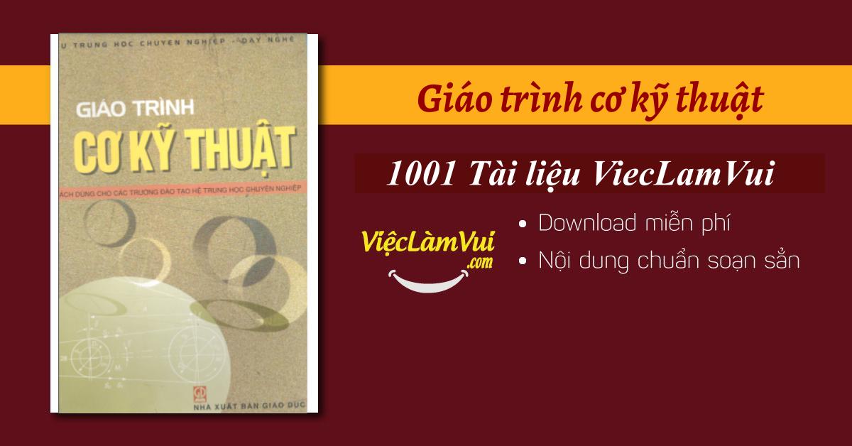 Giáo trình cơ kỹ thuật