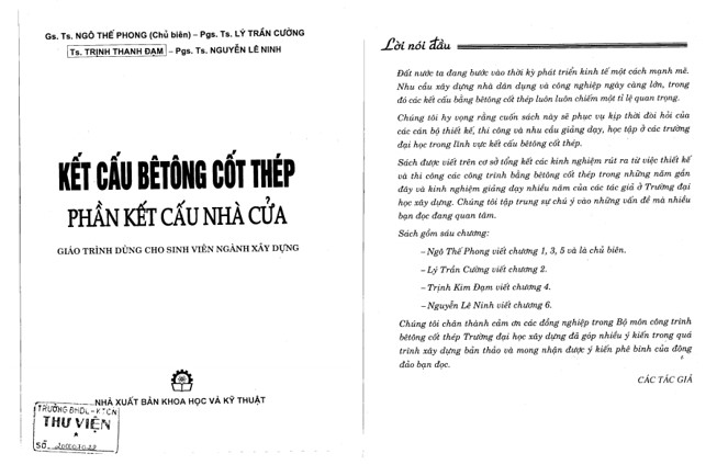 Giáo trình kết cấu nhà bê tông cốt thép PDF