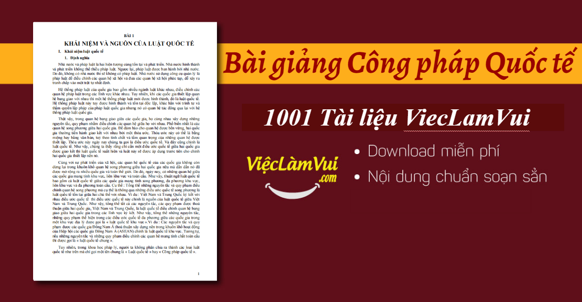 Bài giảng Công pháp Quốc tế PPT, PDF