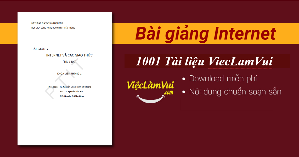 Slide bài giảng Internet PPT, PDF