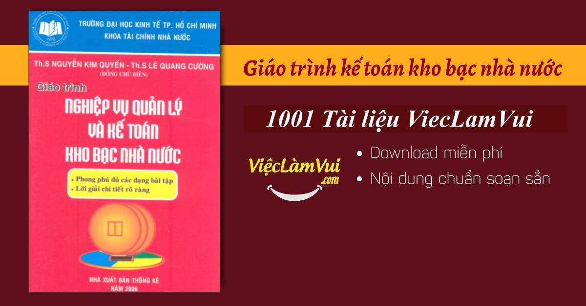 Giáo trình kế toán kho bạc nhà nước PDF