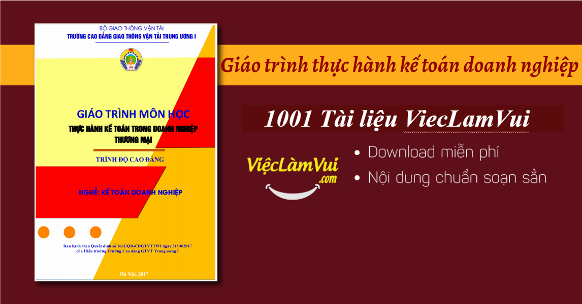 Giáo trình thực hành kế toán doanh nghiệp PDF