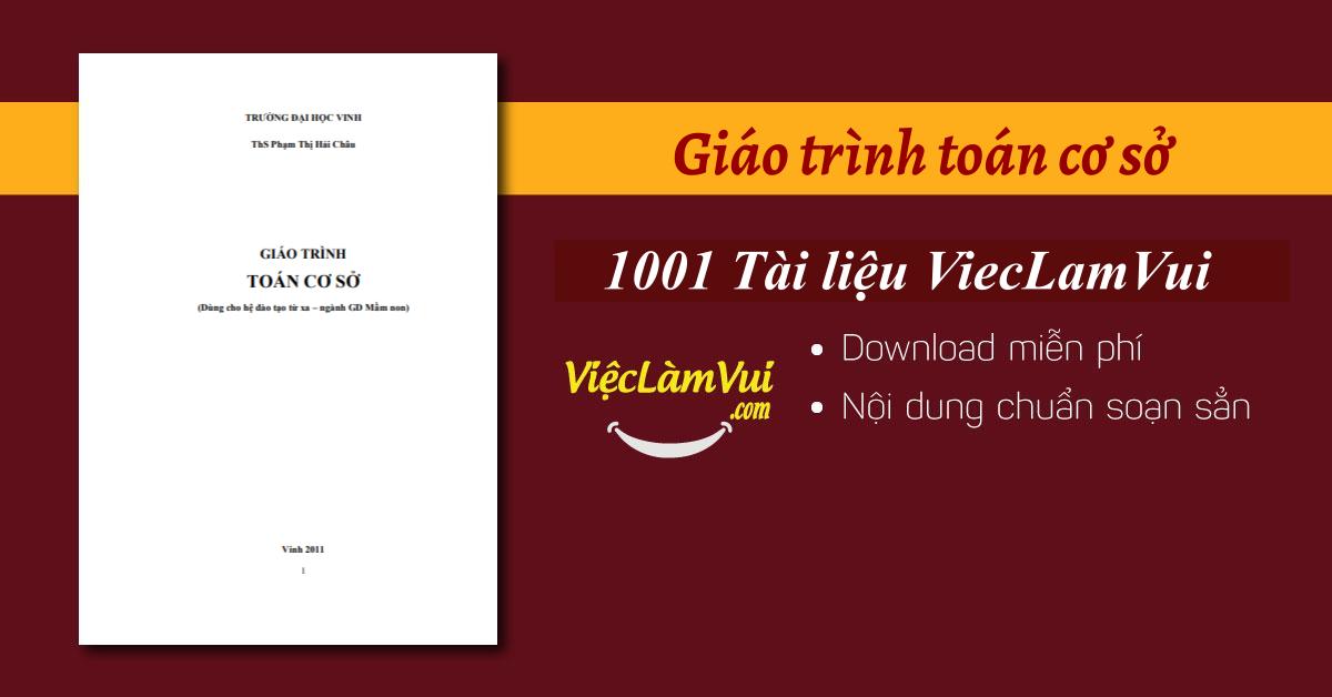 Download giáo trình toán cơ sở