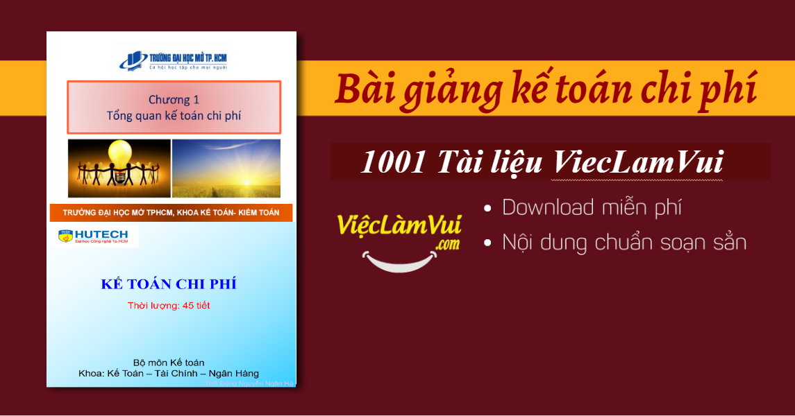 Bài giảng kế toán chi phí