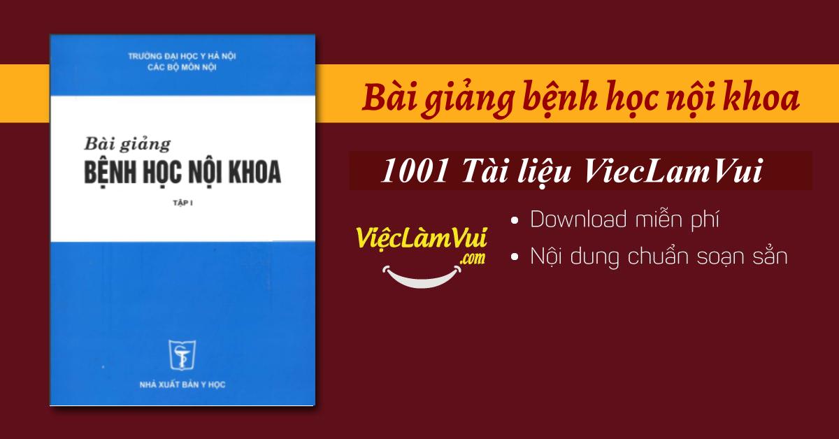 Bài giảng bệnh học nội khoa