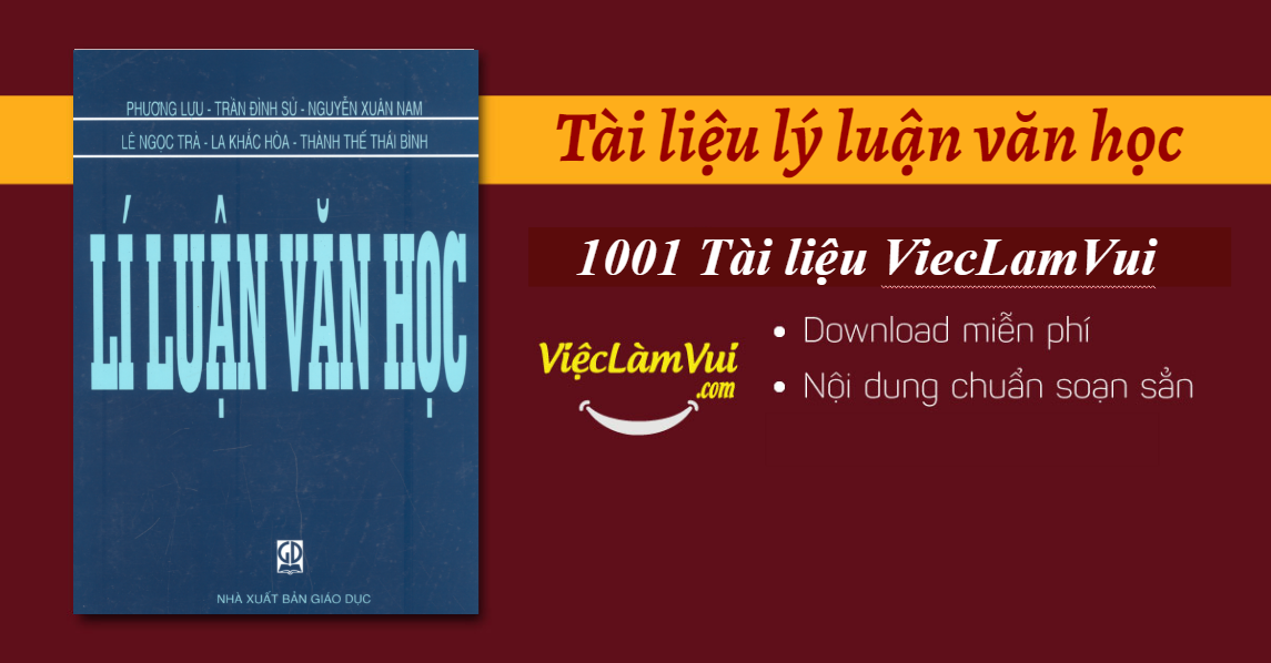 Download giáo trình lý luận văn học