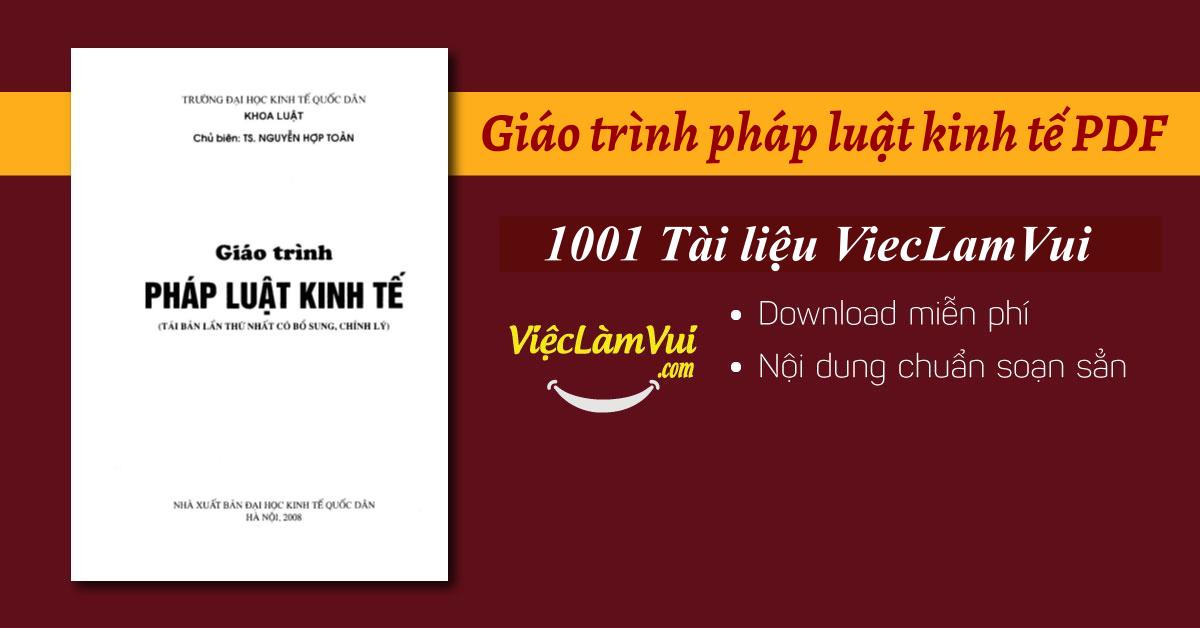 Giáo trình pháp luật kinh tế PDF