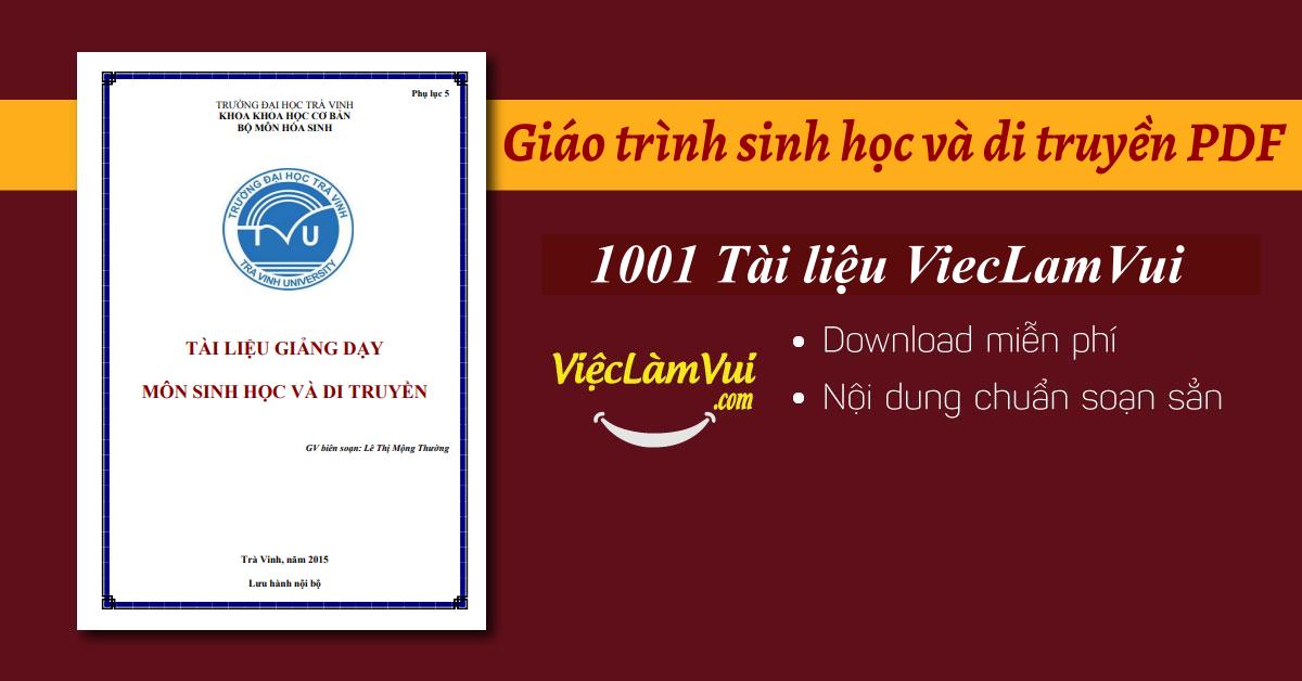 Giáo trình sinh học và di truyền PDF