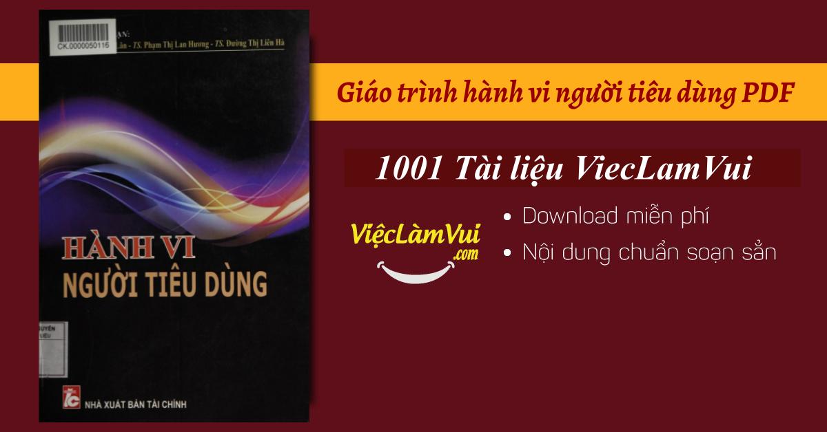 Giáo trình hành vi người tiêu dùng PDF