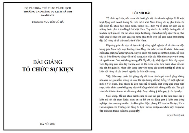 Bài giảng tổ chức sự kiện