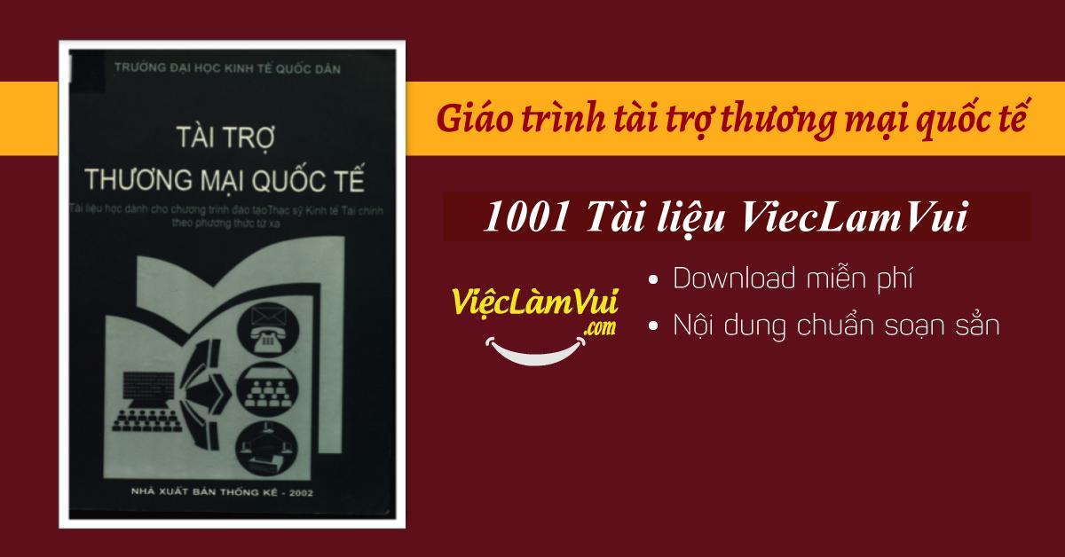 Giáo trình tài trợ thương mại quốc tế PDF