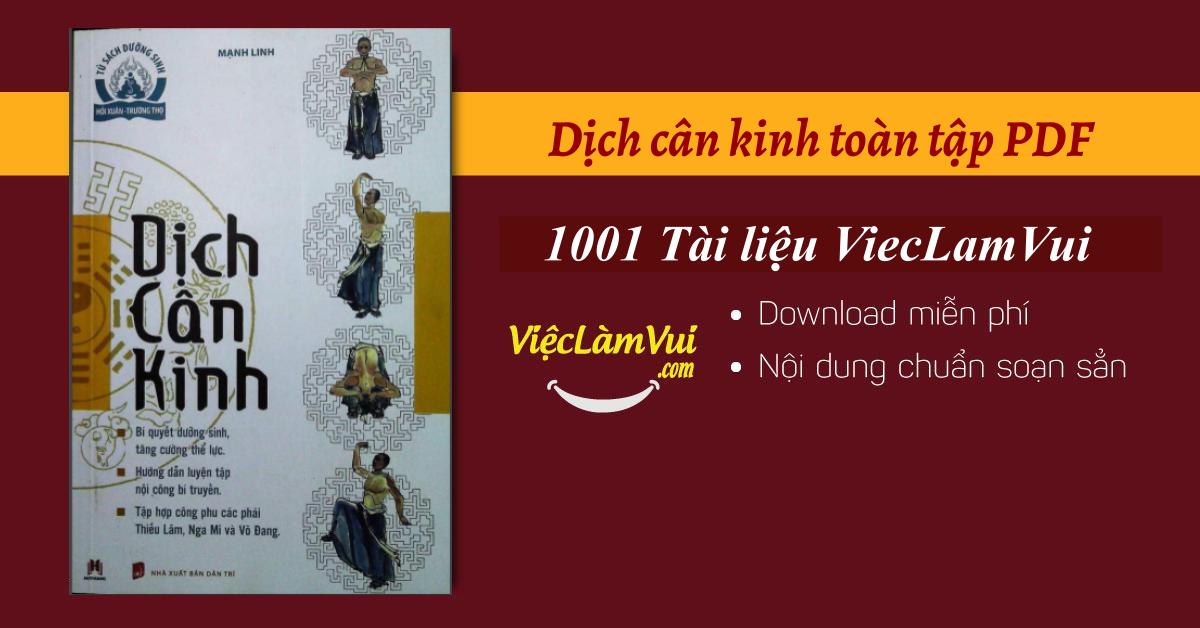 Dịch cân kinh toàn tập PDF