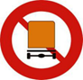 Biển báo cấm xe ô tô tải chở hàng nguy hiểm