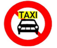 Biển báo cấm xe ô tô taxi