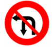 Biển báo cấm rẽ trái và quay đầu xe