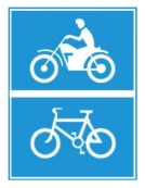 Biển số R.403f “Đường dành cho xe máy và xe đạp”