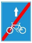 Biển số R.413p "Kết thúc làn đường dành cho xe đạp"