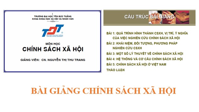 Bài giảng chính sách xã hội PDF