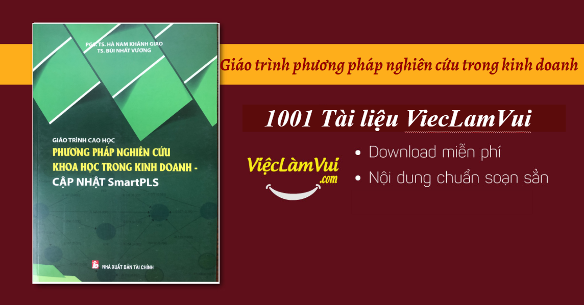 Giáo trình phương pháp nghiên cứu trong kinh doanh PDF