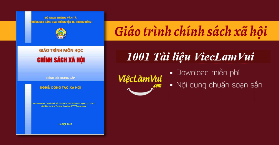 Giáo trình chính sách xã hội PDF