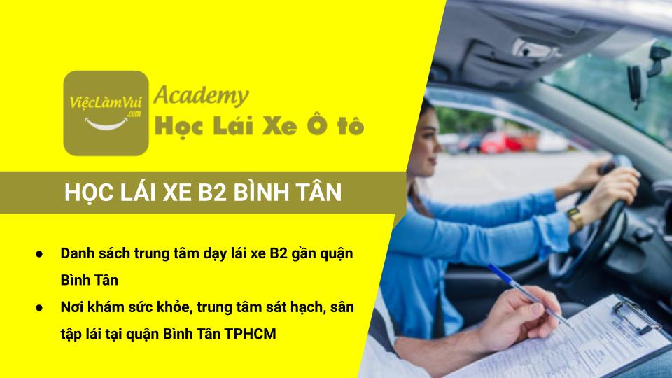 Học lái xe B2 Bình Tân - ViecLamVui
