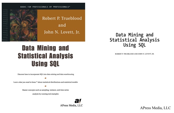 Data Mining and Statistical Analysis Using SQL PDF - ViecLamVui