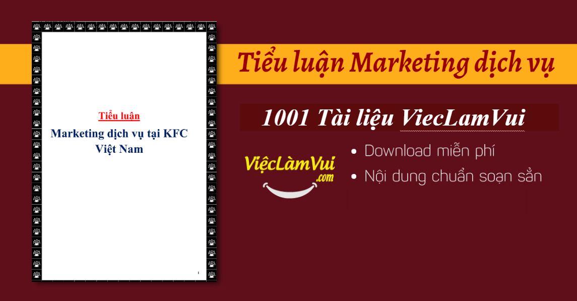 tiểu luận marketing dịch vụ - ViecLamVui