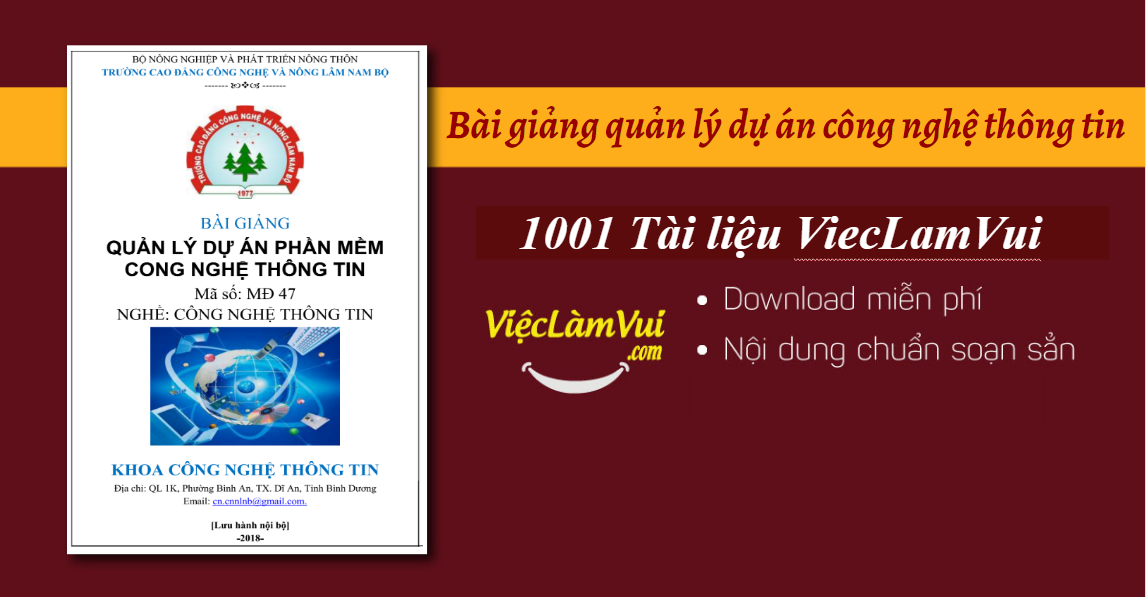 Bài giảng quản lý dự án công nghệ thông tin