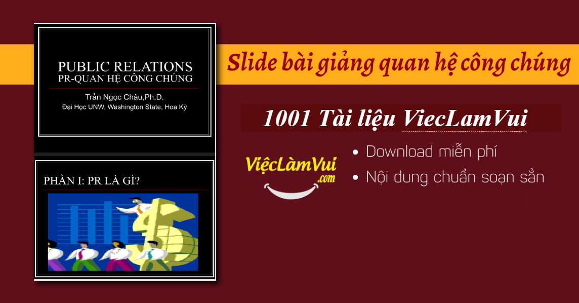 Slide bài giảng quan hệ công chúng