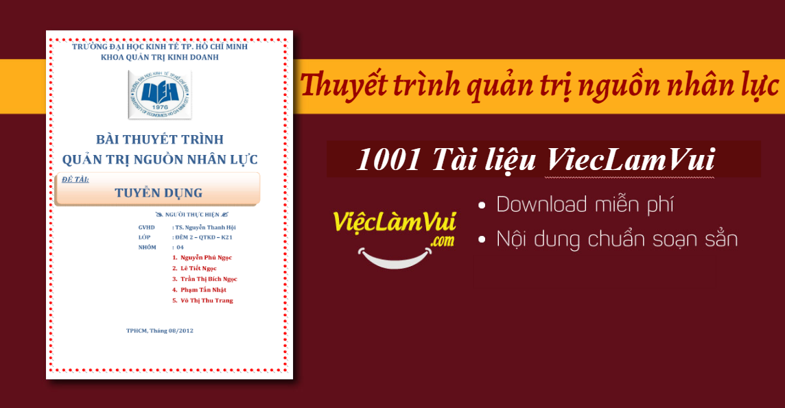 Thuyết trình quản trị nguồn nhân lực