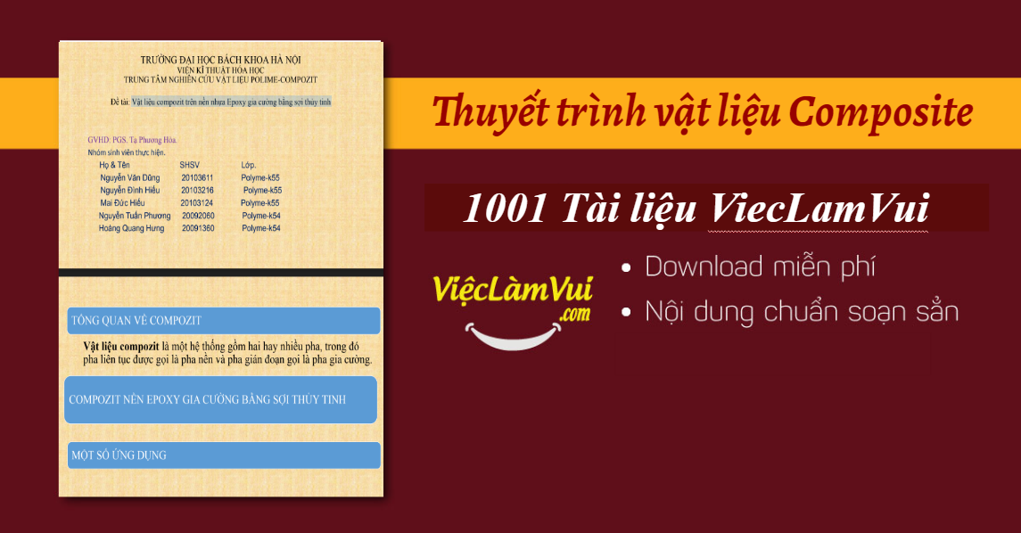 Thuyết trình vật liệu Composite