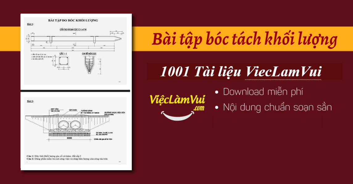 Bài tập bóc tách khối lượng