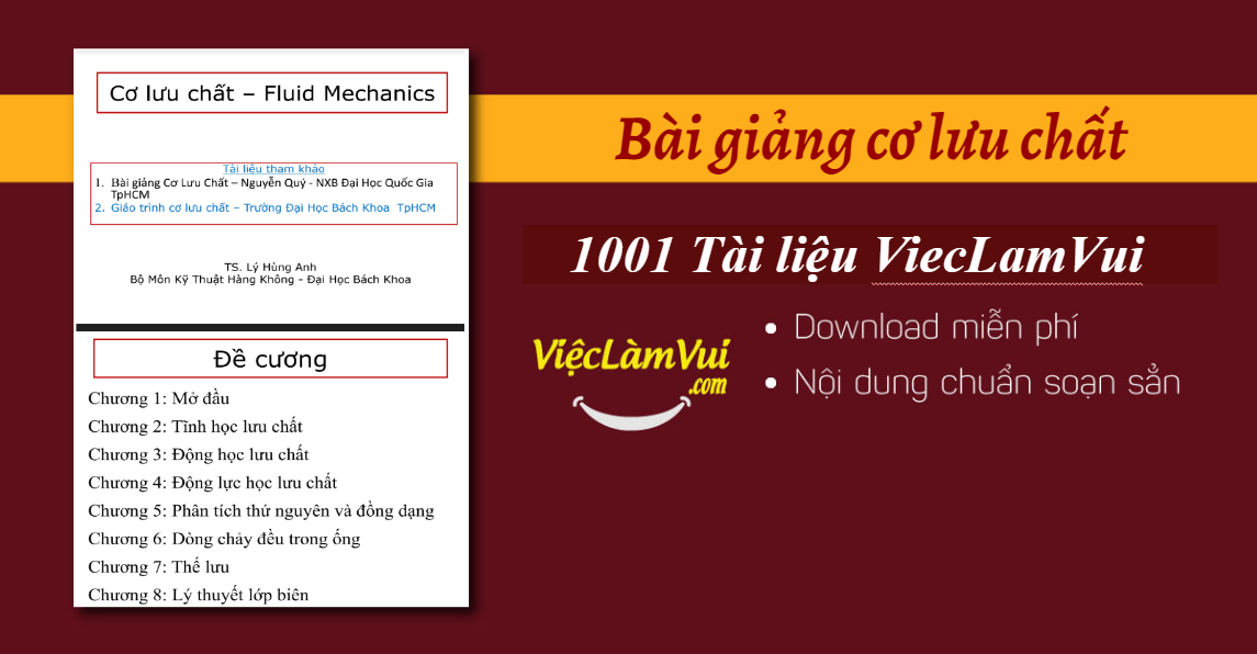 Bài giảng cơ lưu chất