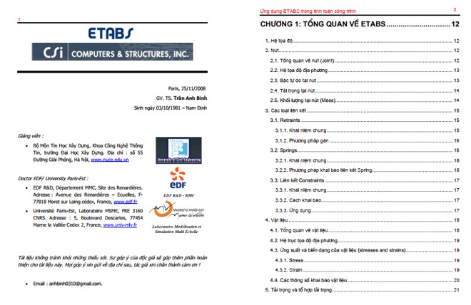 Giáo trình Etabs PDF