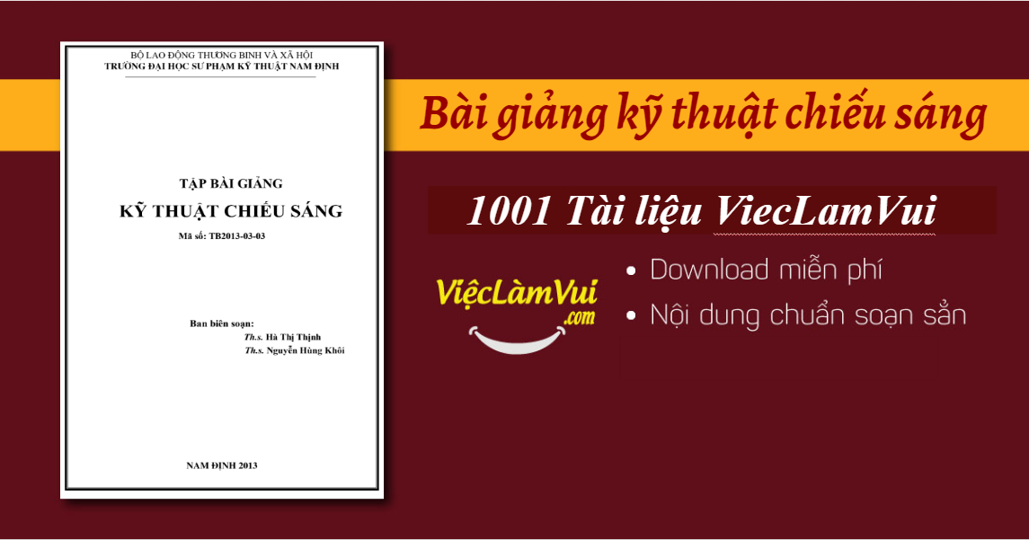 Bài giảng kỹ thuật chiếu sáng