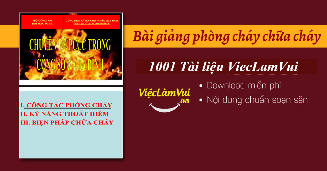 Bài giảng phòng cháy chữa cháy